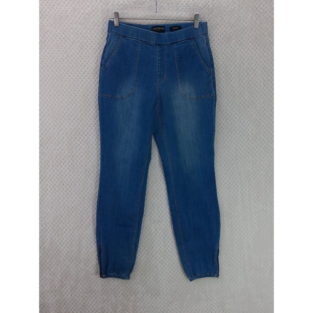 Susan Graver Stretch Denim Pull On Joggers Women's 8 Medium Wash